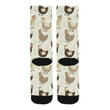 Cute rooster chicken cock Crew Socks