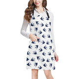 Swallow Pattern Print Design 03 All Over Print Adjustable Apron