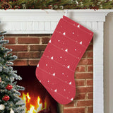 Christmas tree star snow red background Christmas Stocking