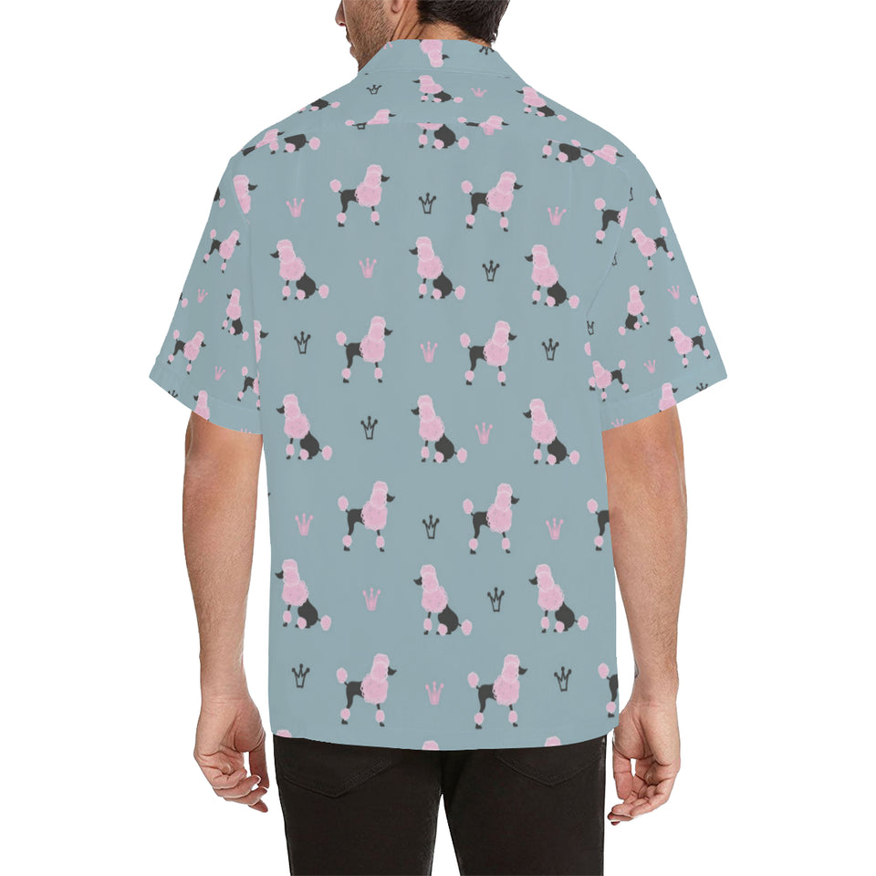 poodle dog pattern Men's All Over Print Hawaiian Shirt
