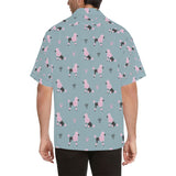 poodle dog pattern Men's All Over Print Hawaiian Shirt