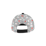 Cute polar bear christmas snow pattern All Over Print Snapback Cap