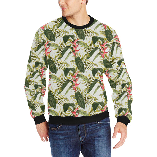heliconia pattern Men's Crew Neck Sweatshirt