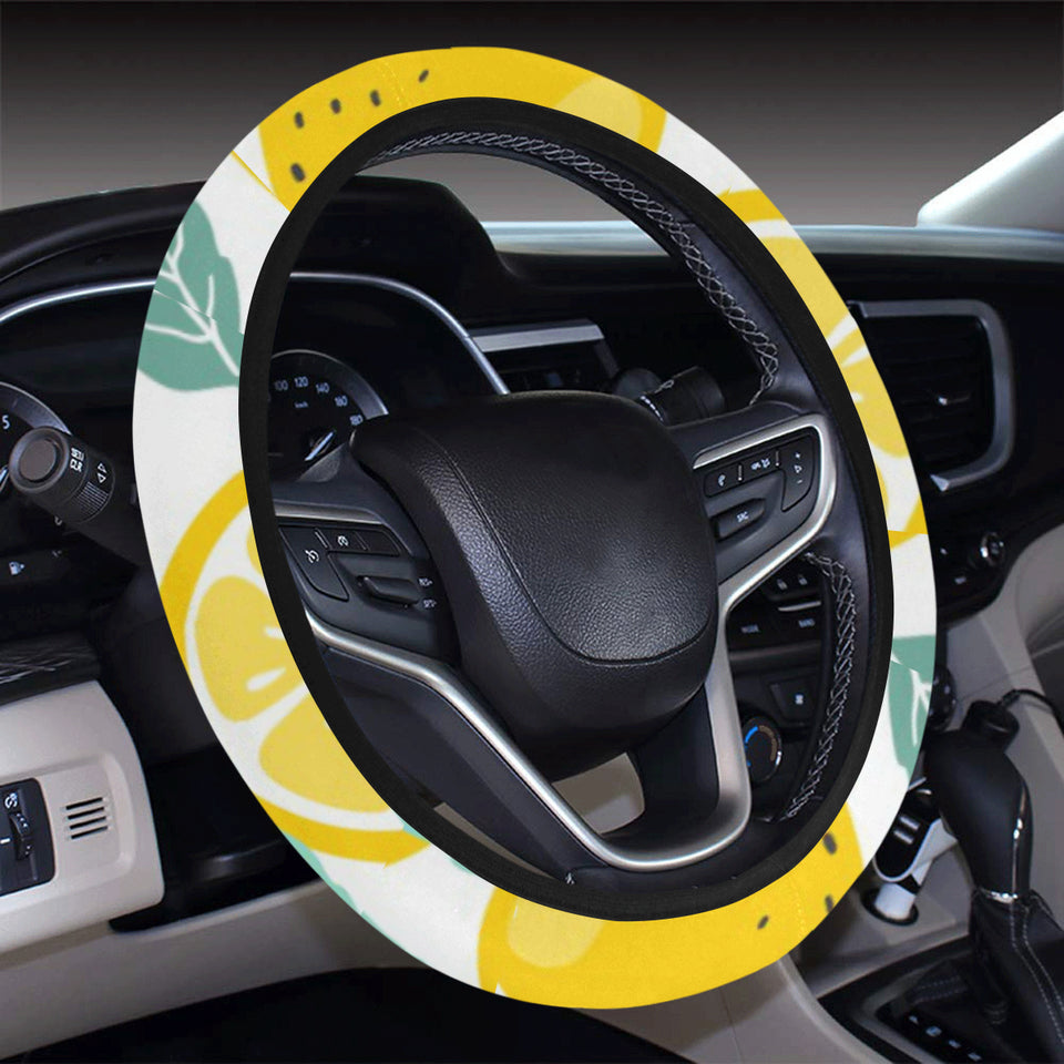lemon design pattern Car Steering Wheel Cover