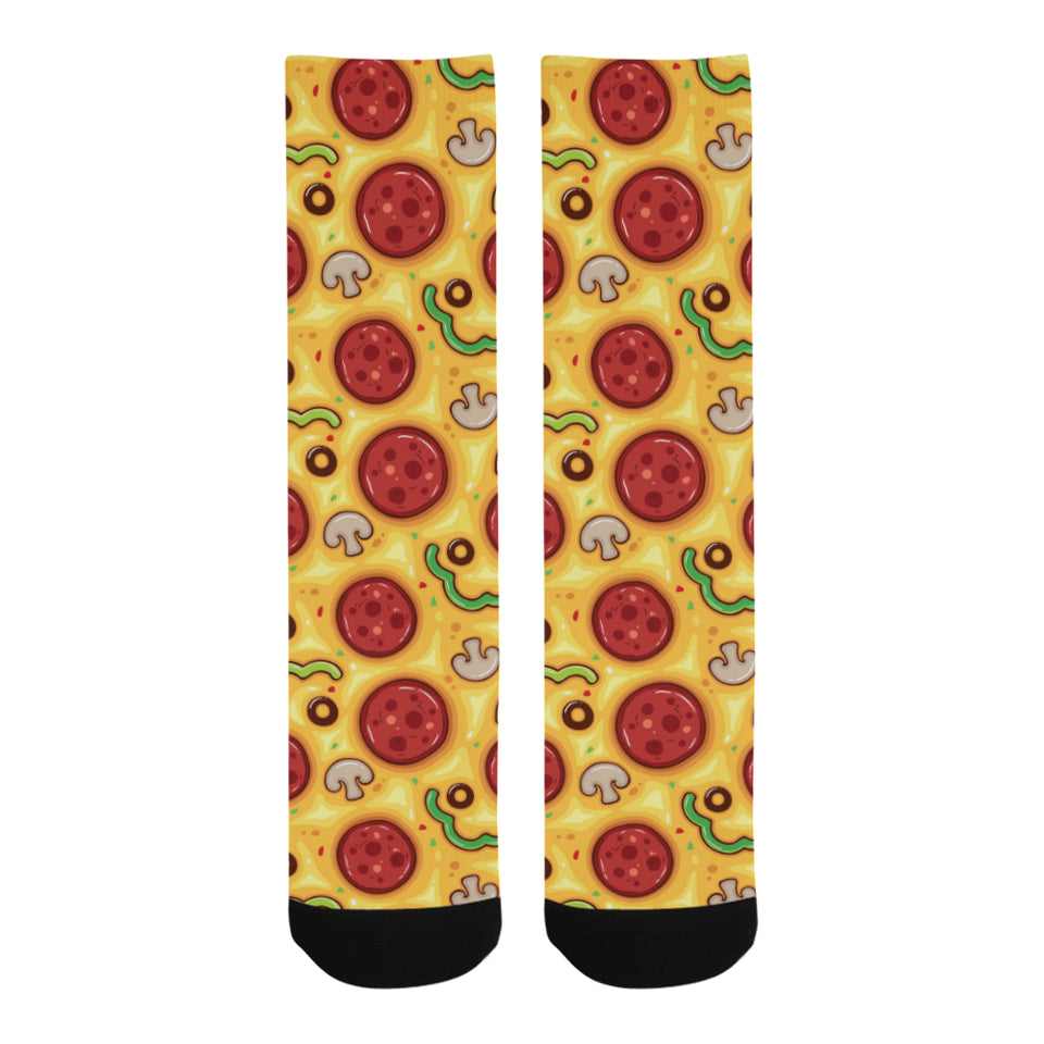 Pizza texture pattern Crew Socks
