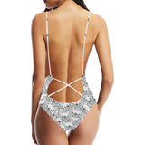 Cute french bulldog head pattern Women's One-Piece Swimsuit