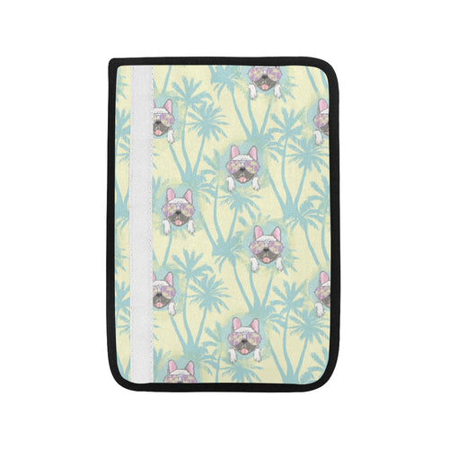 French bulldog hawaii blackground Car Seat Belt Cover