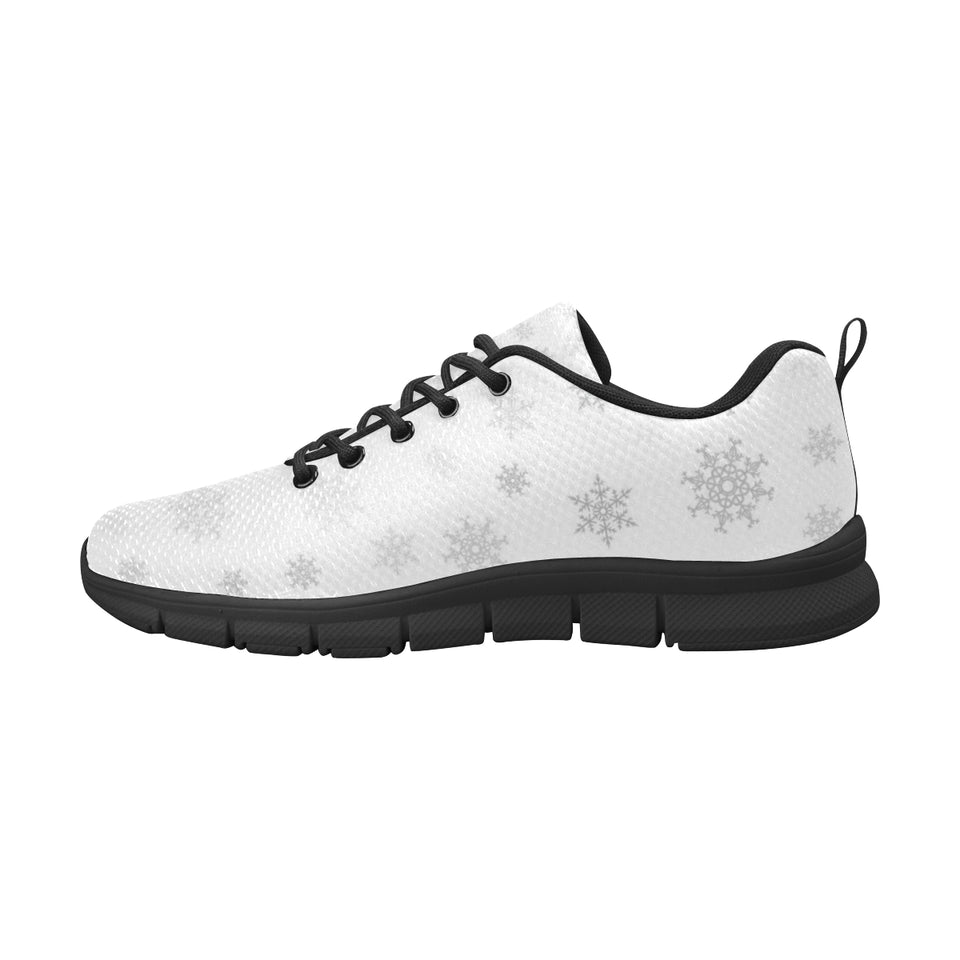 Snowflake pattern white background Men's Sneaker Shoes