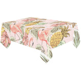 Pink flamingo birds pineapples hibiscus flower pat Tablecloth
