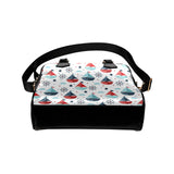 Cute color paper sailboat pattern Shoulder Handbag