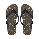 Coffee bean leave pattern Unisex Flip Flops