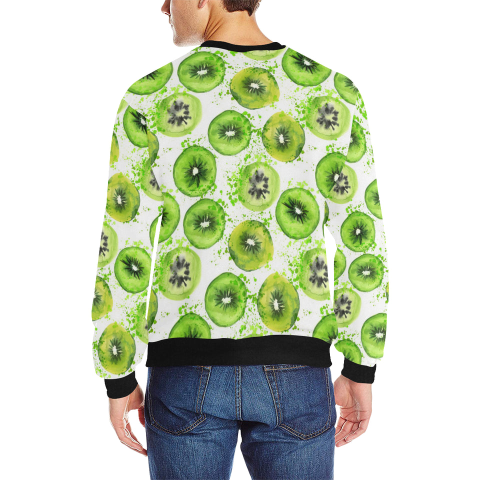 Watercolor kiwi pattern Men's Crew Neck Sweatshirt