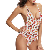 Colorful Maple Leaf pattern Women's One-Piece Swimsuit