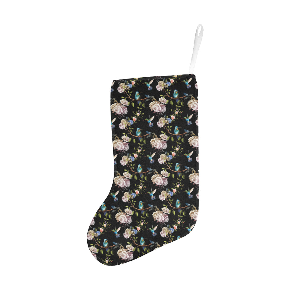 Hummingbird Pattern Print Design 03 Christmas Stocking