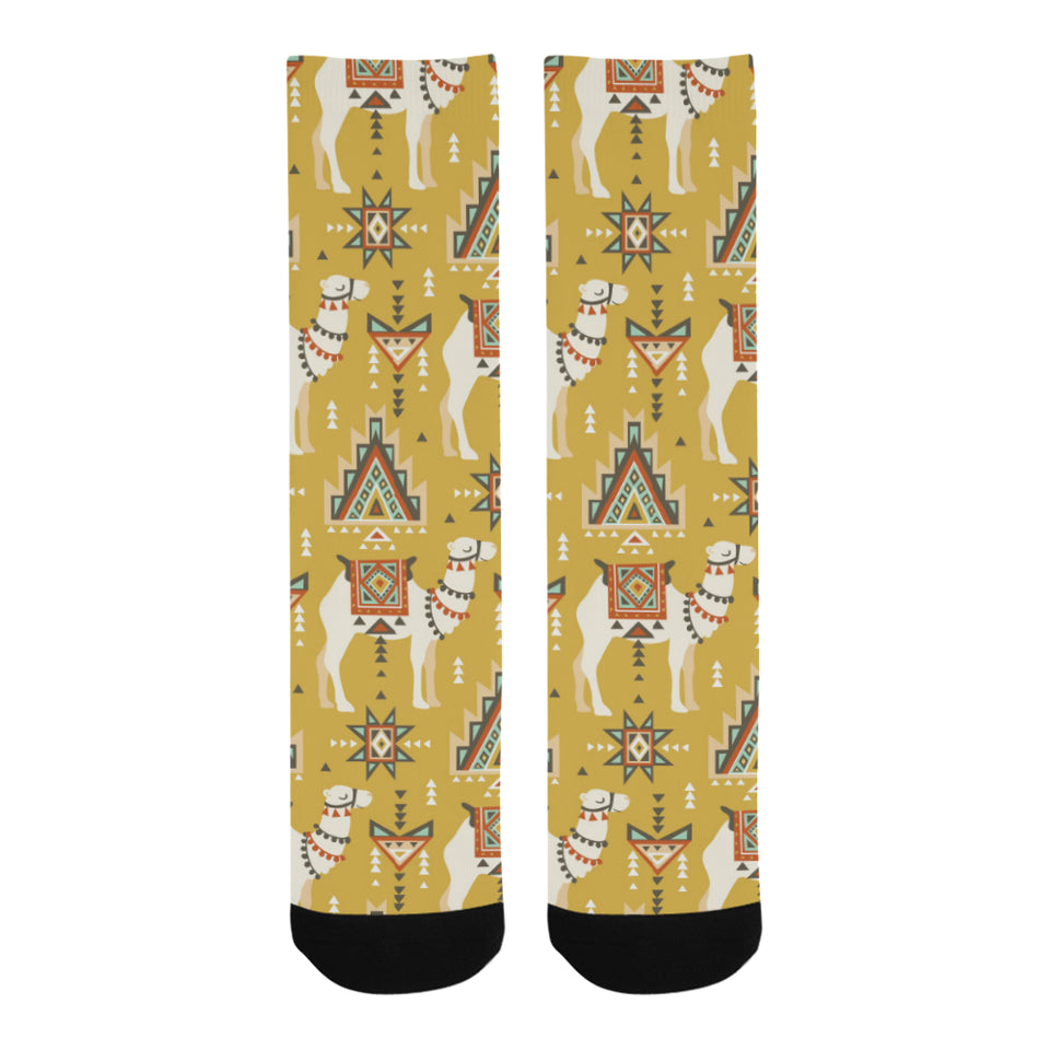 Camels ethnic motif pattern Crew Socks