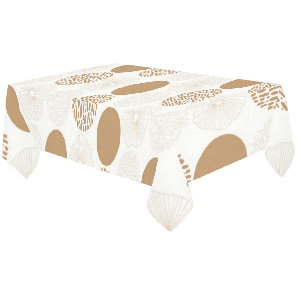 Gold Texture mushroom pattern Tablecloth