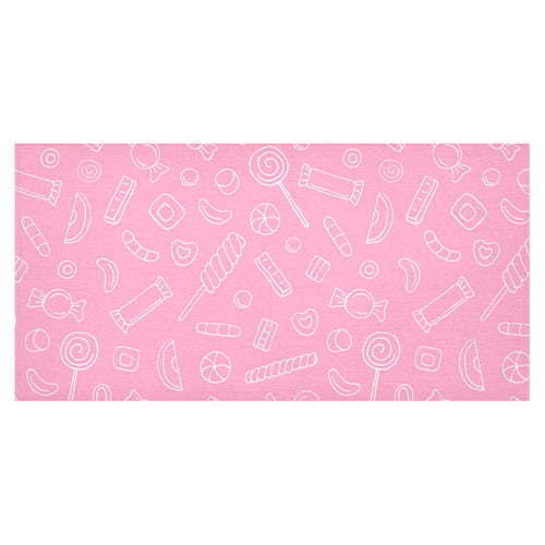 Sweet candy pink background Tablecloth