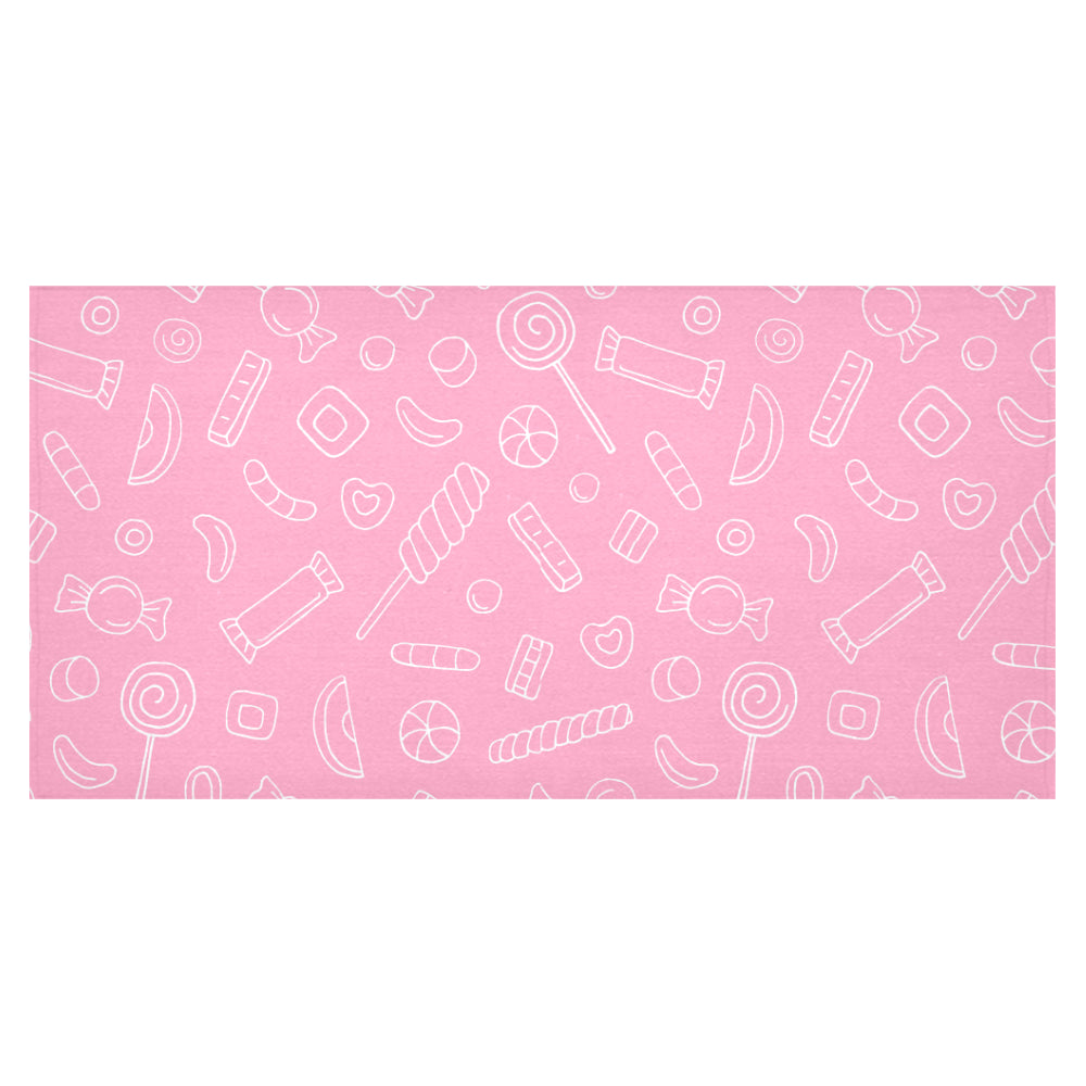 Sweet candy pink background Tablecloth