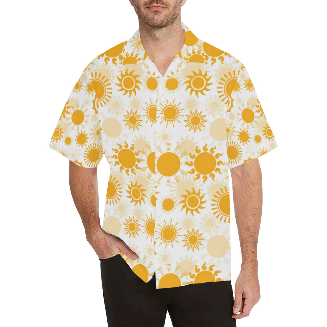 Sun design pattern Men's All Over Print Hawaiian Shirt
