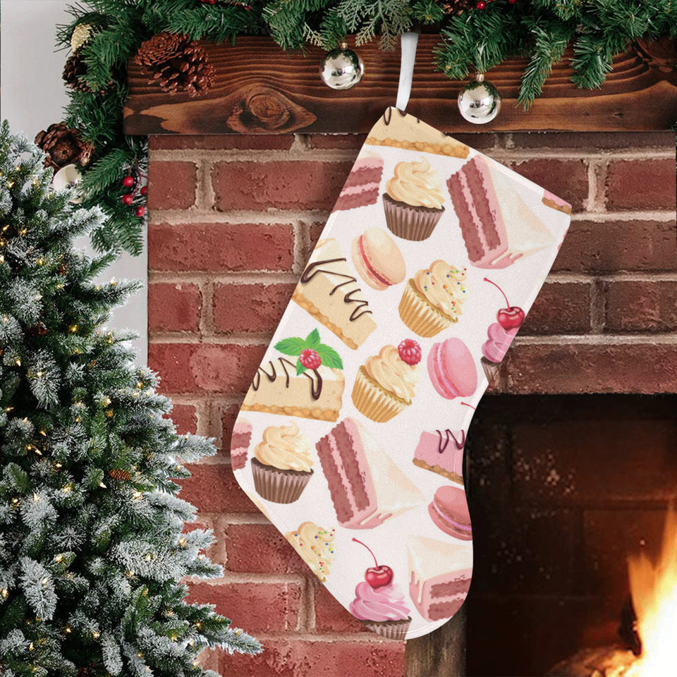 Cake cupcake sweets pattern Christmas Stocking