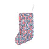 Blue Red Eiffel Tower Pattern Print Design 02 Christmas Stocking