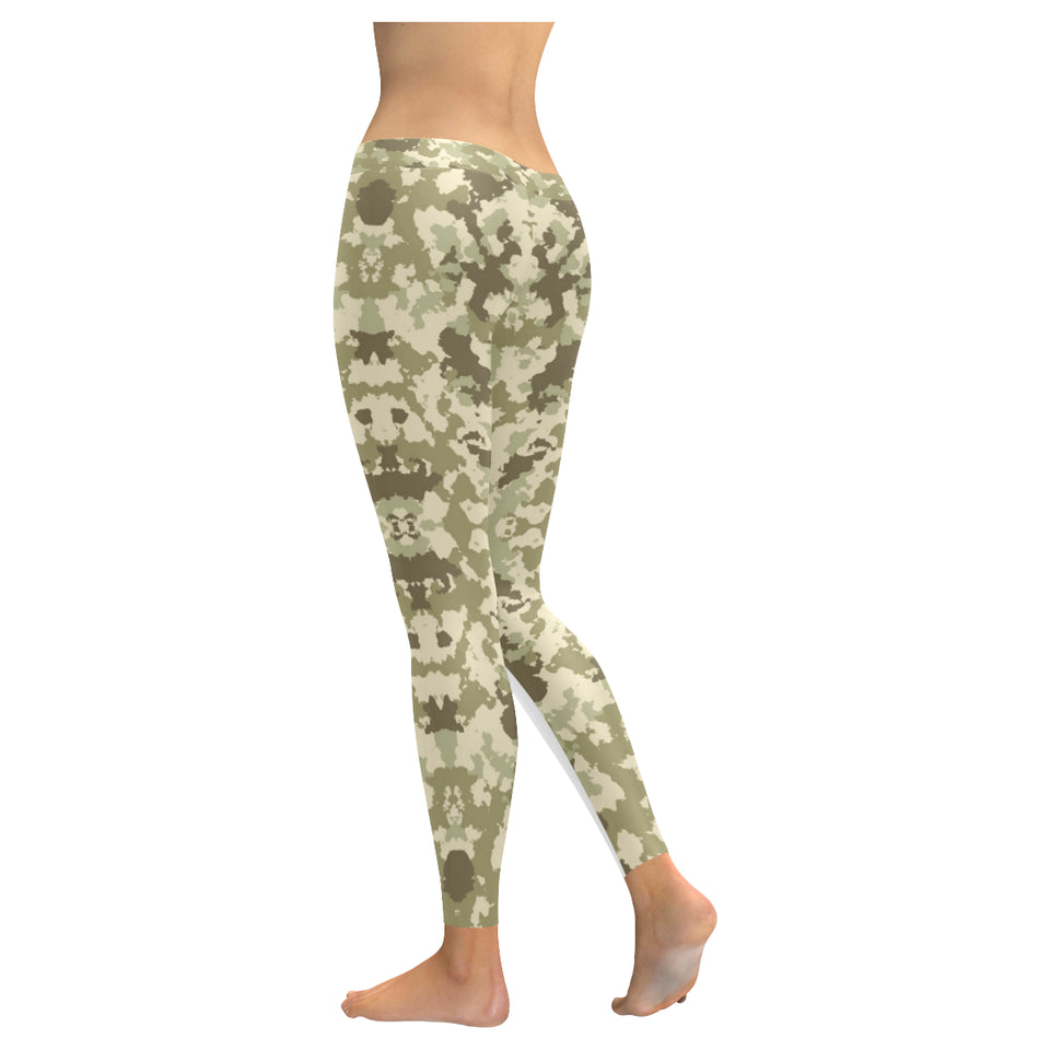 Light Green camouflage pattern Women's Legging Fulfilled In US