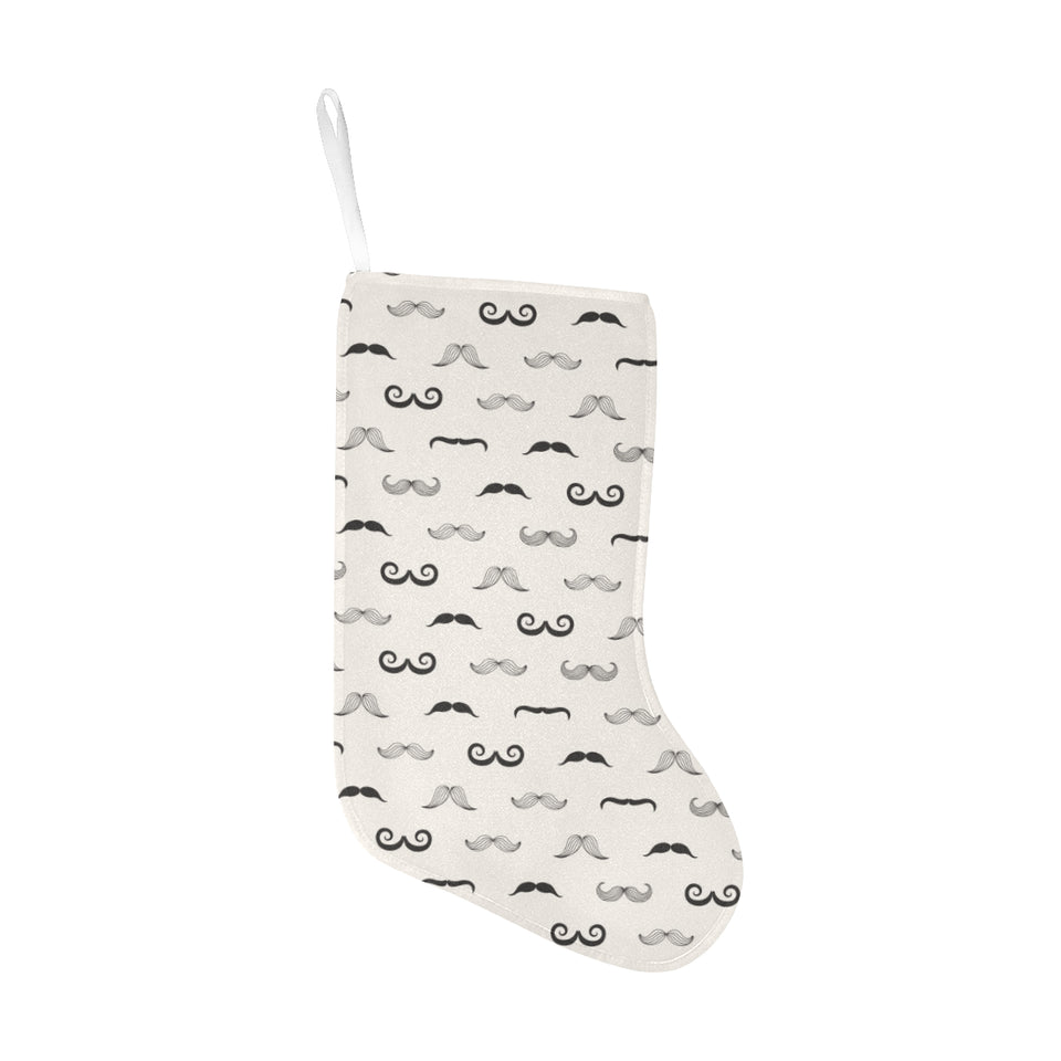 Mustache Beard Pattern Print Design 05 Christmas Stocking