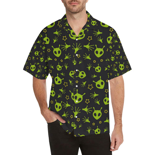 Alien Pattern Print Design 02 Men's All Over Print Hawaiian Shirt (Model T58)