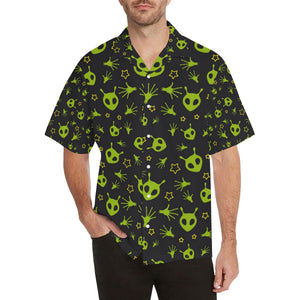 Alien Pattern Print Design 02 Men's All Over Print Hawaiian Shirt (Model T58)