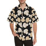 Champignon mushroom pattern Men's All Over Print Hawaiian Shirt