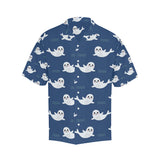 Cute white baby sea lion seal pattern Men's All Over Print Hawaiian Shirt