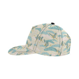 Bonsai bamboo stork japanese pattern cream theme All Over Print Snapback Cap