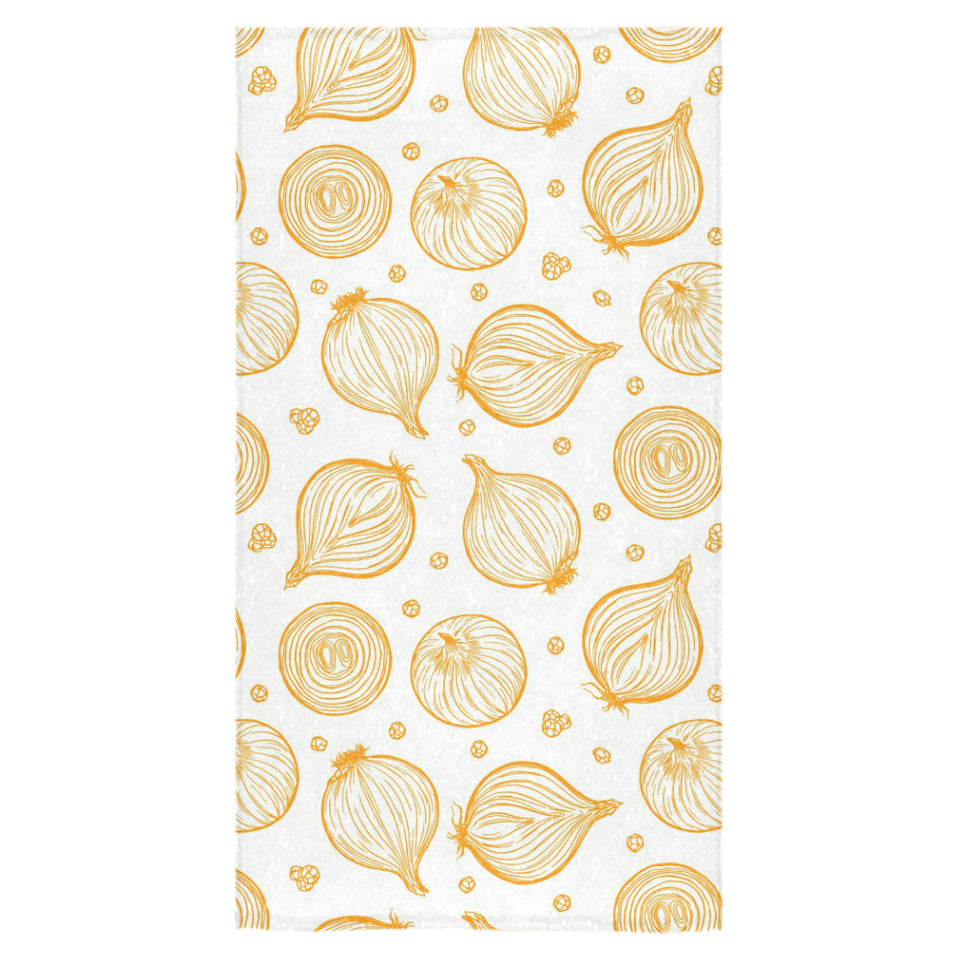 hand drawn onion pattern Bath Towel