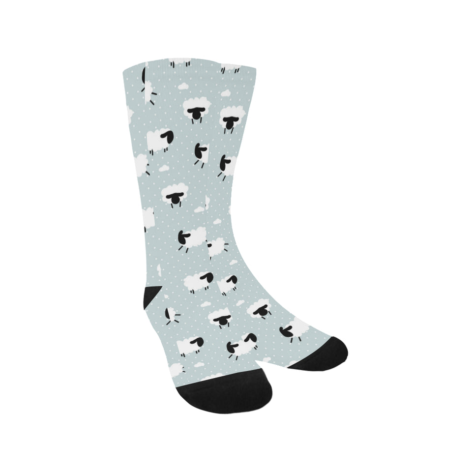 Sheep polka dot cloud pattern Crew Socks