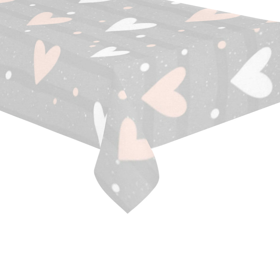 Heart pattern gray background Tablecloth