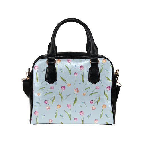 Watercolor Tulips pattern Shoulder Handbag
