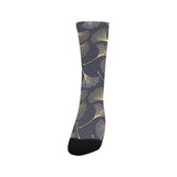 Gold ginkgo leaves Crew Socks