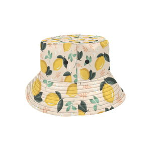 lemon flower leave pattern Unisex Bucket Hat