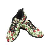 Red apples leaves pattern Men's Sneaker Shoes