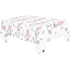 Cute poodle dog star pattern Tablecloth