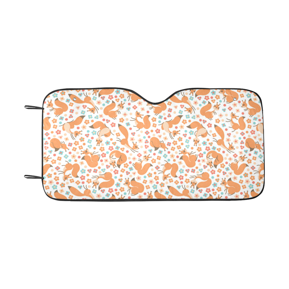Squirrel Pattern Print Design 05 Car Sun Shade