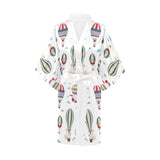 Hot air balloon pattern Women's Short Kimono Robe