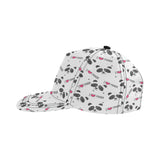 Hand Drawn faces of pandas pattern All Over Print Snapback Cap