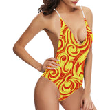 Fire flame design pattern Women's One-Piece Swimsuit