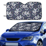 Bicycle Pattern Print Design 03 Car Sun Shade