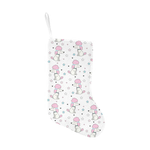 Cute poodle dog star pattern Christmas Stocking