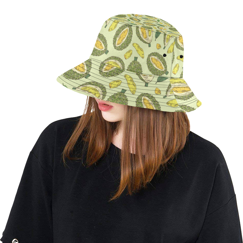 Durian leaves pattern background Unisex Bucket Hat