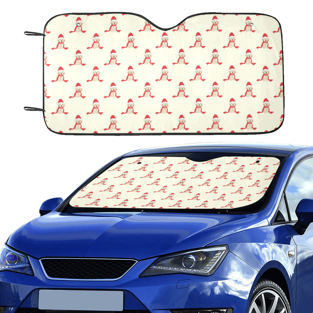 Golden Retriever Pattern Print Design 01 Car Sun Shade