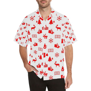 Canada Pattern Print Design 04 Men's All Over Print Hawaiian Shirt (Model T58)