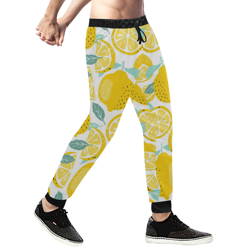 lemon design pattern Unisex Casual Sweatpants